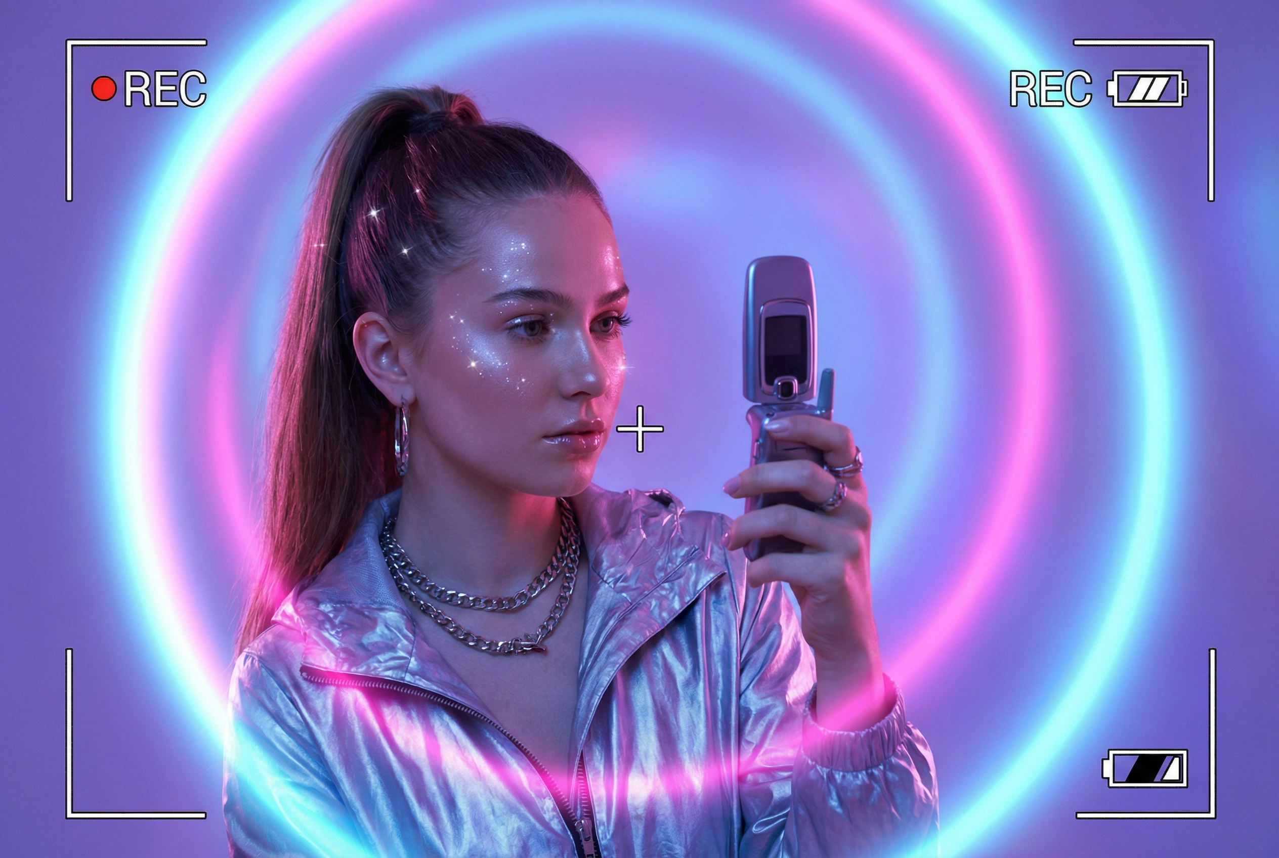 Y2K aesthetic showcase of y2k style filter feature 1